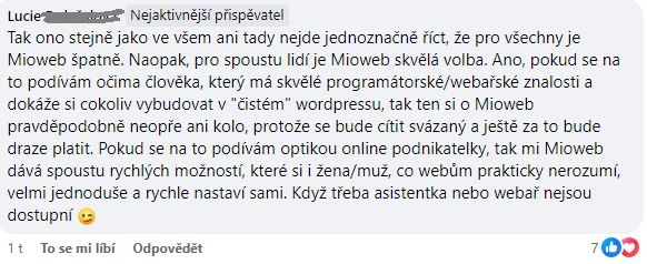 Mioweb zkušenosti